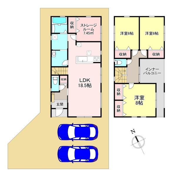 北葛城郡河合町中山台1丁目　新築戸建　2号棟