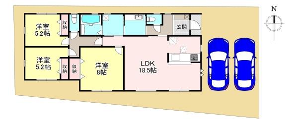 北葛城郡広陵町三吉赤部　9期　新築戸建　3号棟