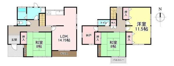 北葛城郡河合町久美ケ丘1丁目　中古戸建