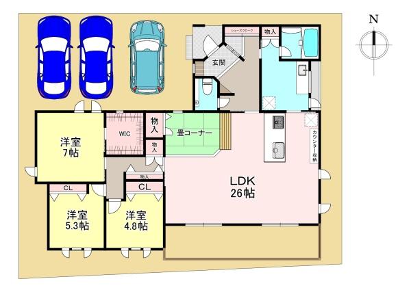 広陵町三吉　新築戸建　21期　22号棟（モデルハウス）