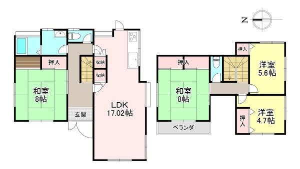 北葛城郡河合町久美ケ丘２丁目の中古一戸建て
