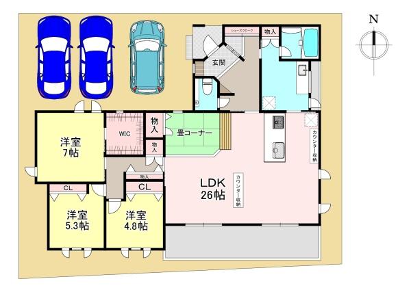 広陵町三吉　新築戸建　21期　22号棟（モデルハウス）