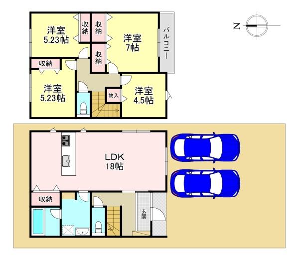 北葛城郡第1上牧町中筋出作　新築戸建　1号棟
