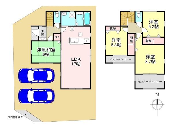 北葛城郡上牧町大字中筋出作　新築戸建　3号棟