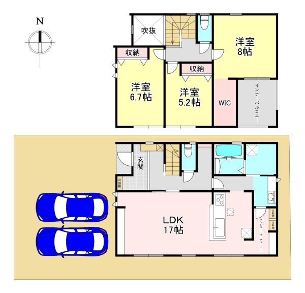 香芝市上中　新築戸建　4期　1号棟
