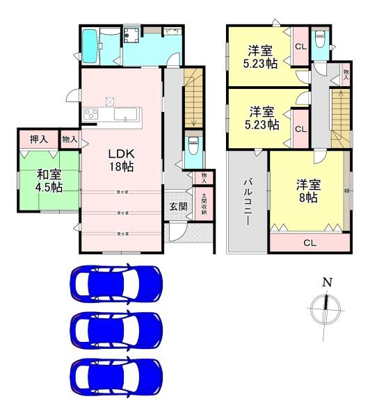北葛城郡広陵町大字大野　新築戸建　5号棟