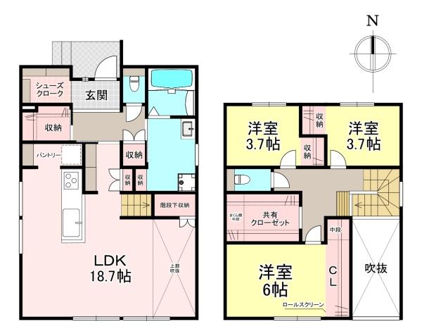 香芝市五位堂6丁目　新築戸建　B号地