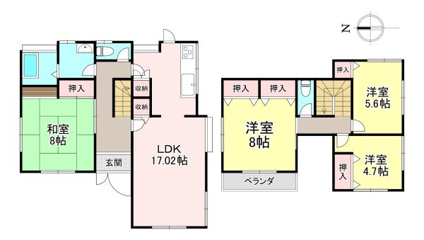 北葛城郡河合町久美ケ丘２丁目の中古一戸建て