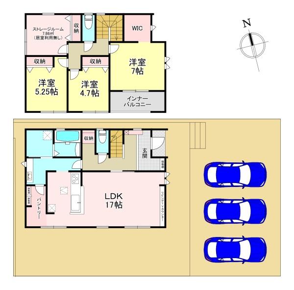 北葛城郡広陵町みささぎ台　新築戸建　1号棟