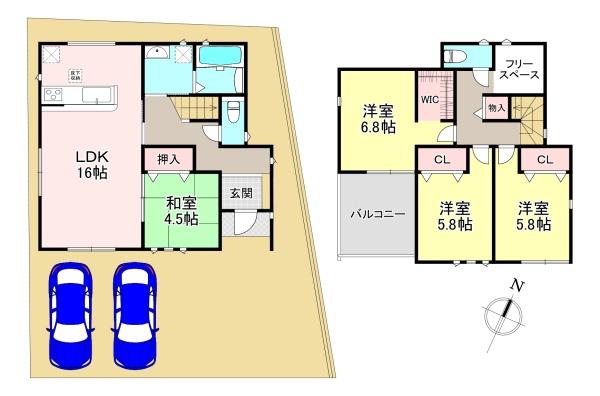 生駒郡三郷町勢野東2丁目　新築戸建　2号棟