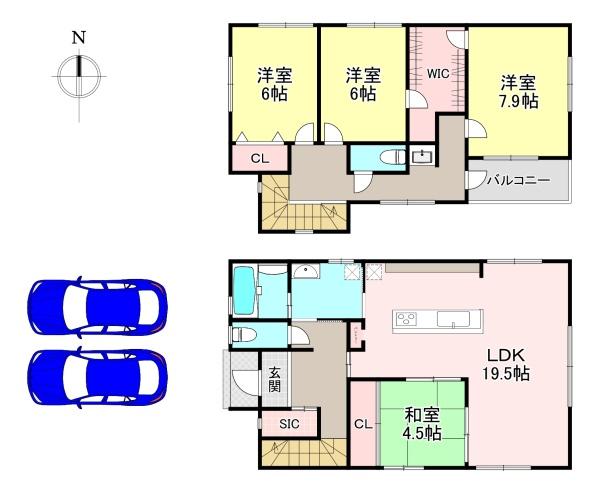香芝市上中　新築戸建　B号地