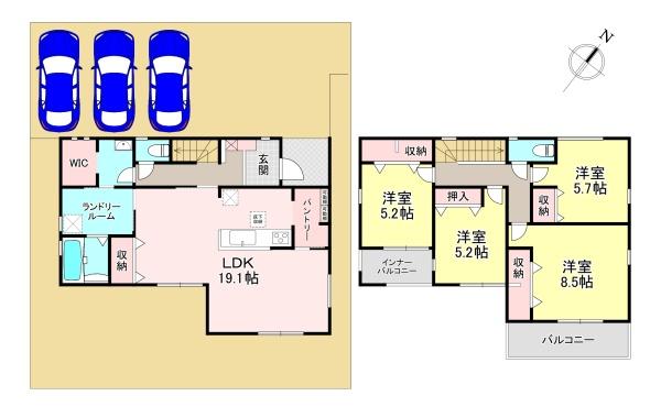北葛城郡河合町高塚台4期　新築戸建