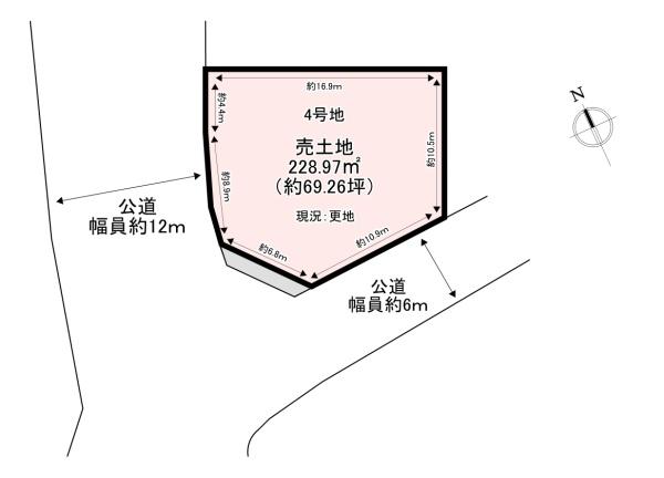香芝市旭ケ丘５丁目の土地