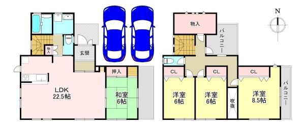 葛城市尺土の中古一戸建て