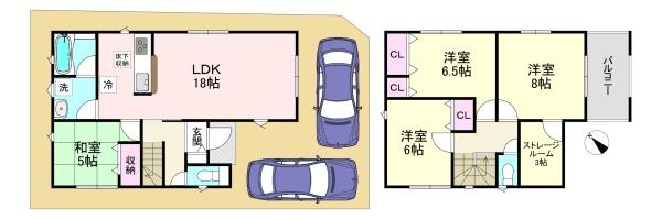 香芝市穴虫　第8　新築戸建　2号棟