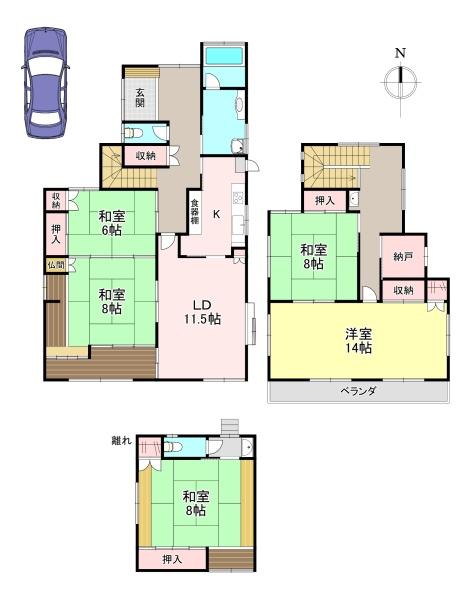香芝市良福寺の中古一戸建て