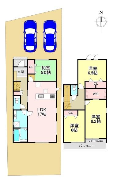 香芝市上中　新築戸建　1期1号棟