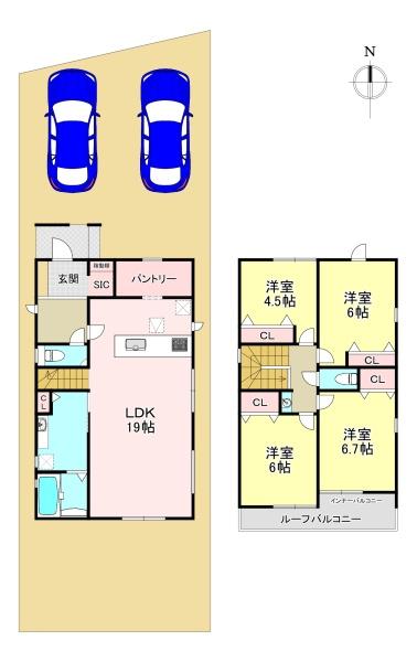 香芝市上中　新築戸建　1期2号棟