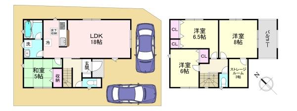 香芝市穴虫　第8　新築戸建　2号棟