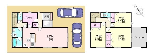 香芝市穴虫　第8　新築戸建　1号棟