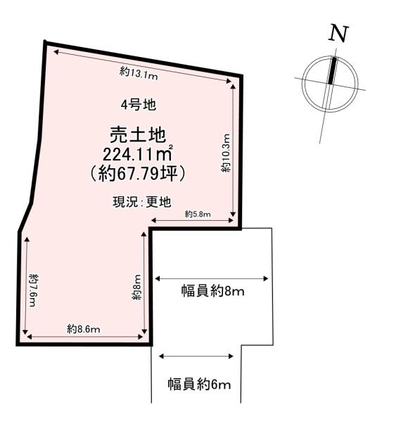 生駒郡斑鳩町法隆寺北2丁目　売土地　4号地
