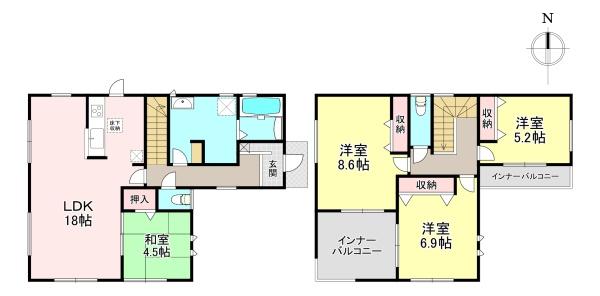 北葛城郡広陵町大字三吉　新築戸建　4号棟