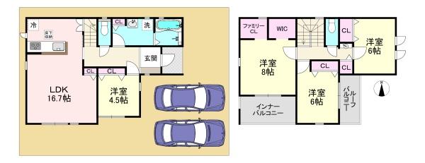 大和高田市今里町　1号棟　新築戸建