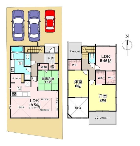 北葛城郡広陵町笠 1期 新築戸建 2号棟