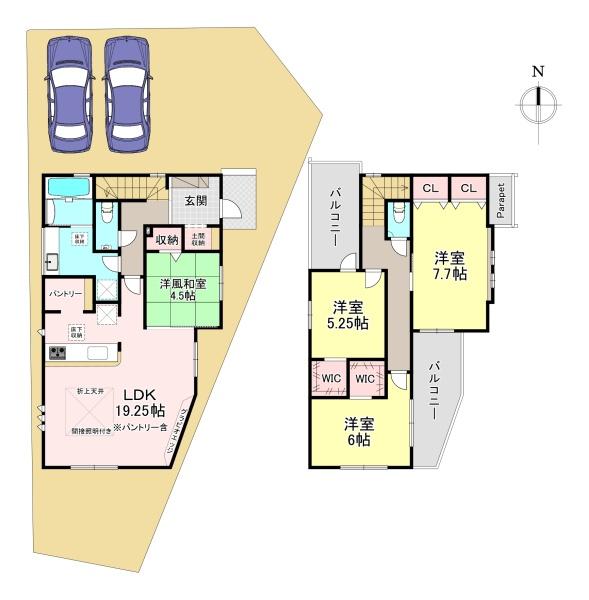 北葛城郡広陵町笠　1期　新築戸建　1号棟