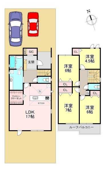 北葛城郡河合町中山台１丁目　1期　新築戸建　2号棟
