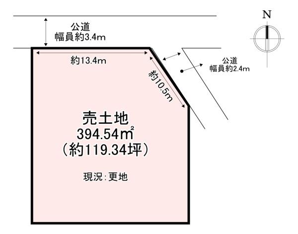 北葛城郡広陵町大字安部 売土地