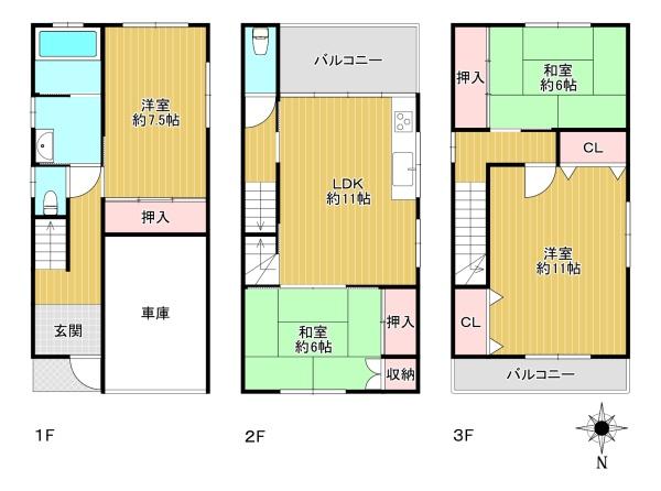 大阪市東住吉区湯里４丁目の中古一戸建て