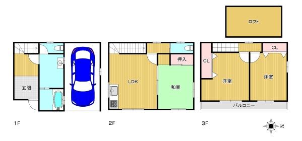 大阪市住之江区西加賀屋３丁目の中古一戸建て