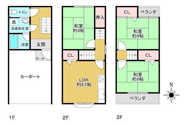大阪市住之江区北島３丁目の中古一戸建て