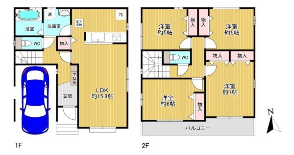 柏原市法善寺４丁目(１号棟)