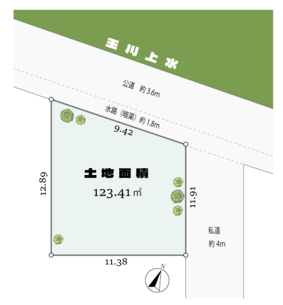 立川市一番町２丁目・建築条件無し売地