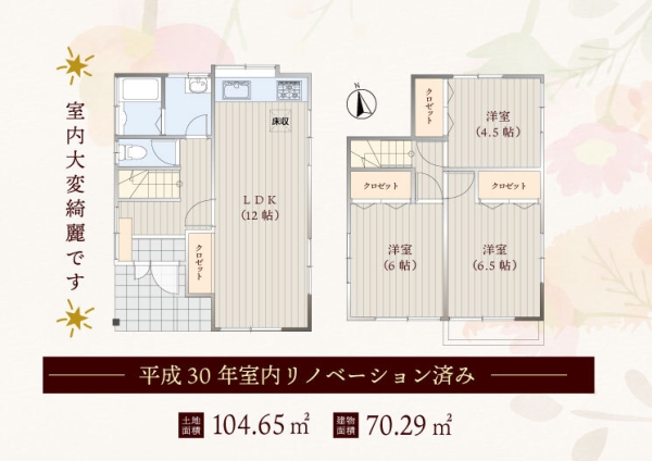 日野市平山6丁目陽当たり良好な中古住宅