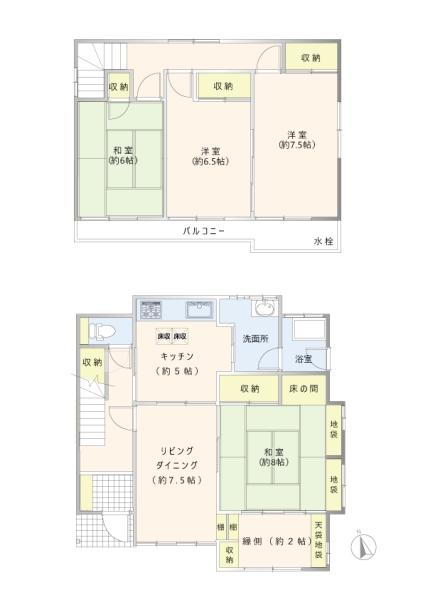 陽当たり・風通りの良い程久保3丁目中古住宅