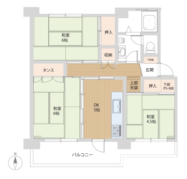 室内綺麗♪2階3DK　西けやき台団地6号棟