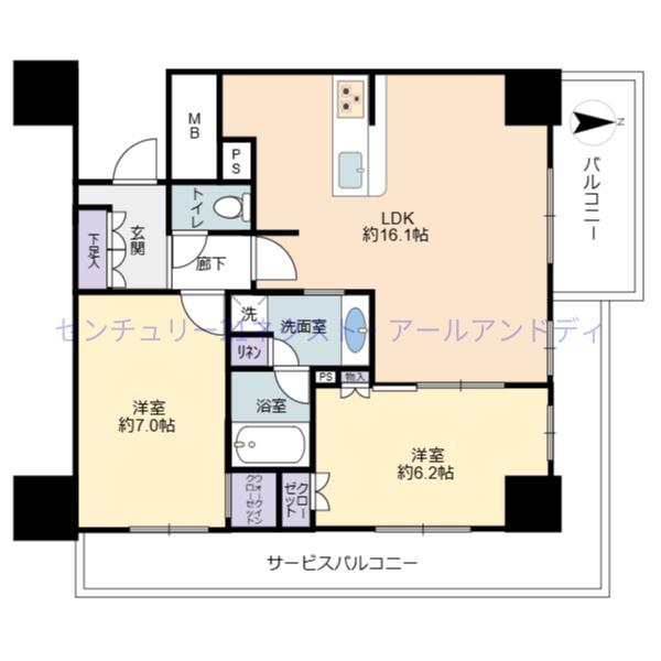 シエリアタワー大阪福島　北東角