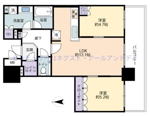 ブランズタワー梅田North(間取り)
