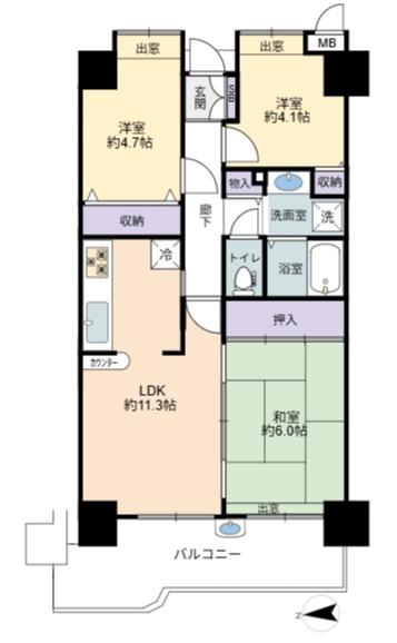 ふぁみーゆ寝屋川セントラルパークA棟　7階