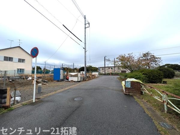 茂原市東部台新築住宅・1号棟(前面道路含む現地写真)