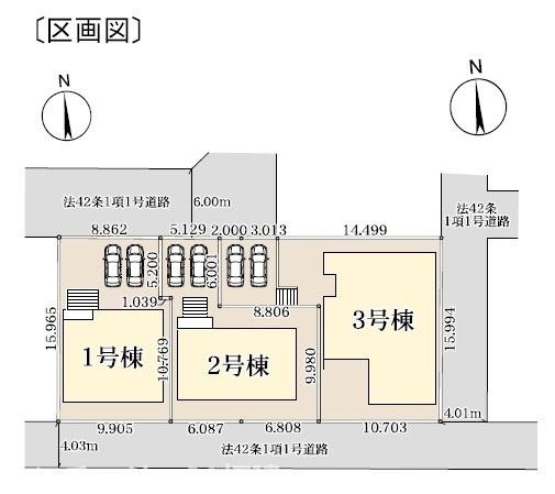 木更津市八幡台6丁目新築住宅・2号棟(全体区画図)