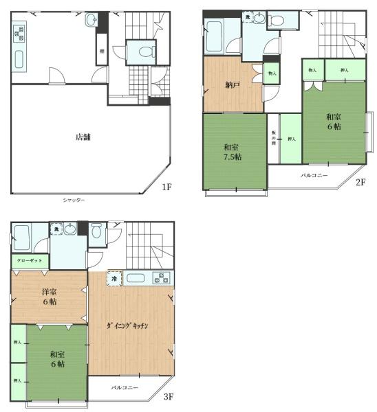 足立区興野　借地権付き戸建て