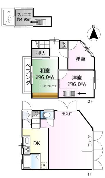 小平市学園西町３丁目の中古テラスハウス
