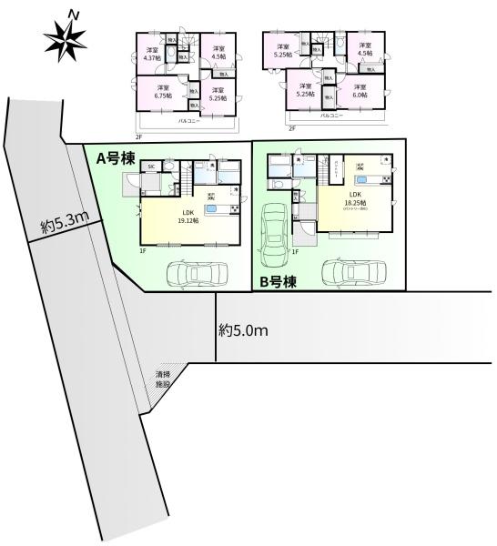 東大和市清水３丁目　新築戸建２棟