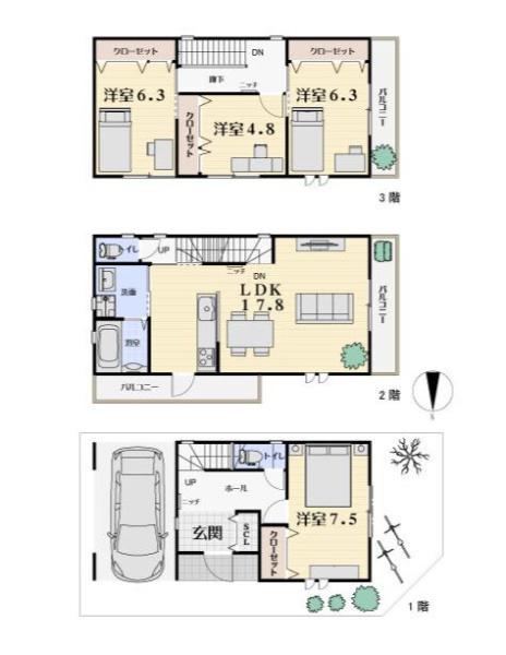 東大阪市若江本町２丁目の新築一戸建