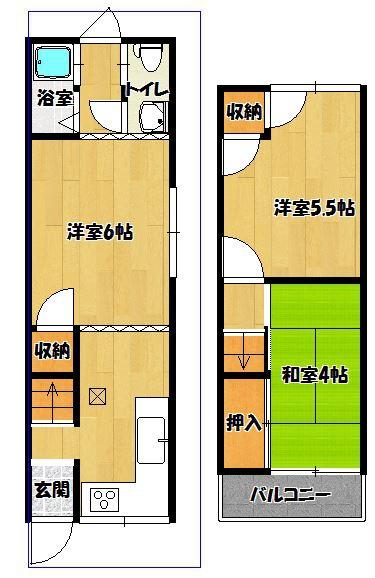 東大阪市下六万寺町３丁目の中古テラスハウス