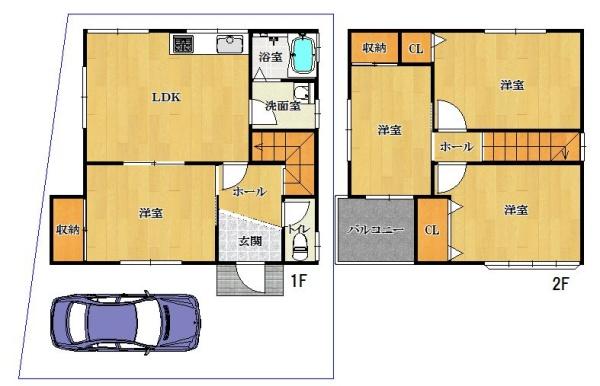 柏原市法善寺４丁目の中古一戸建て